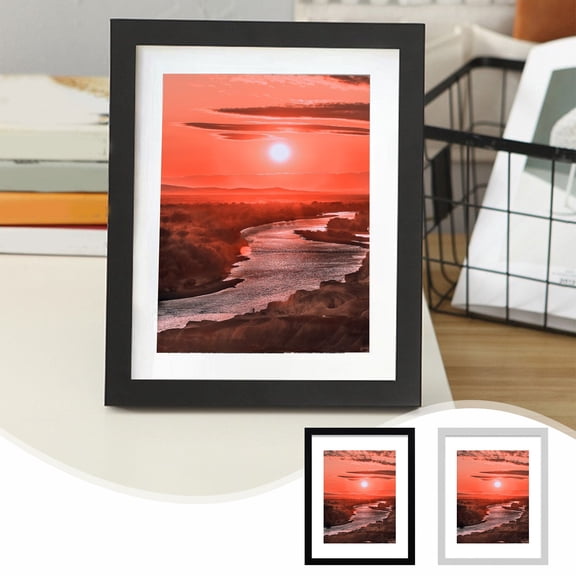 PVC Photo Frame Clear Picture Frame, Transparent Plastic Frame for Wall Decoration, Home Display Photo Holder with Snap Backing for Tabletop Hanging Display