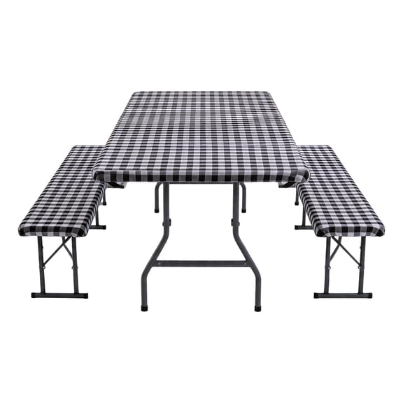 Picnic Tablecloth Waterproof Soft Outdoor Dining Cloth Stain Resistant Cover for Family Gathering Party