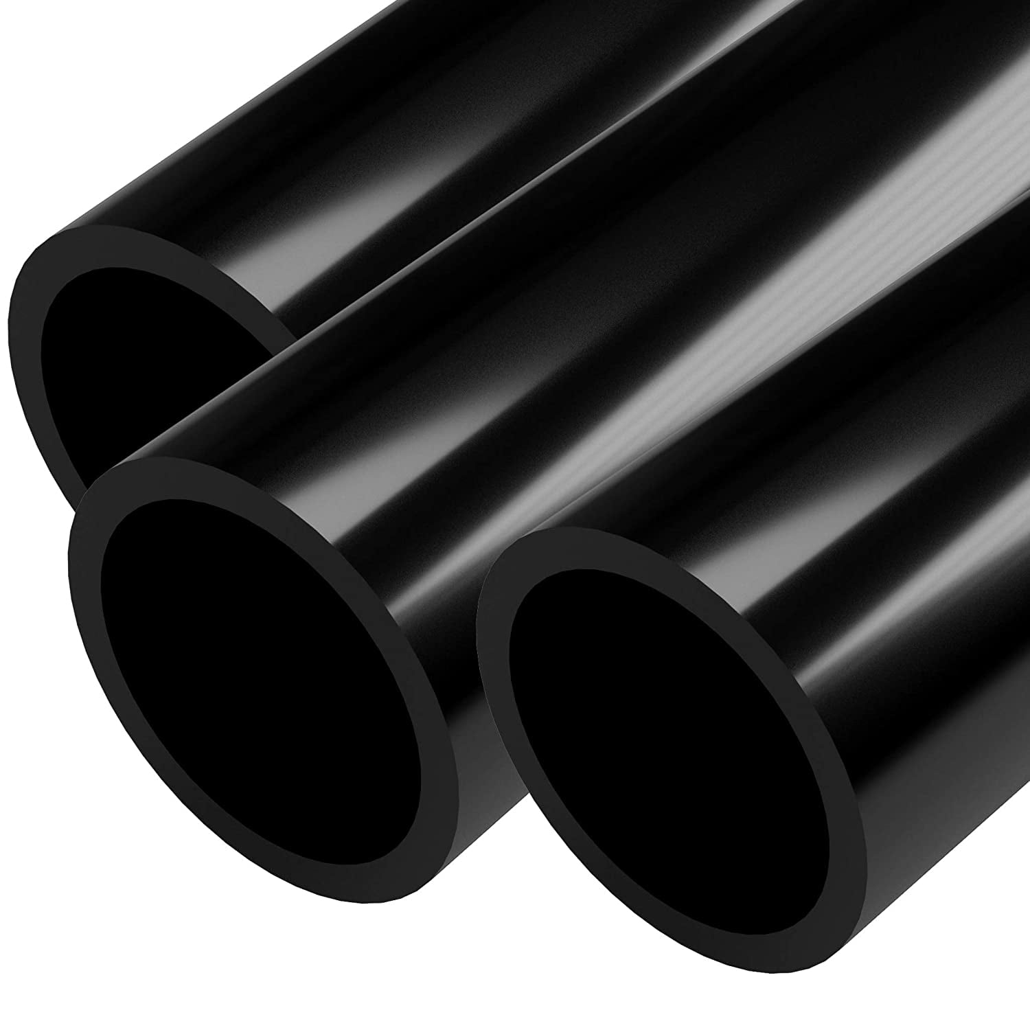 PVC Pipe, 11/2" Size, (1.900" Actual OD) Sch 40 Furniture Grade, Black (40"L x 3Pack) DIY