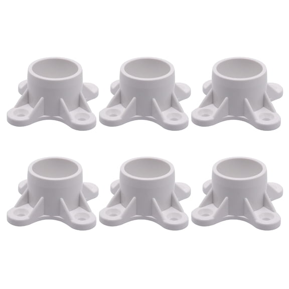 PVC Pipe Caps Flange Caps set for Shelving Projects & Furniture Support Legs
