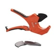 thumbnail image 1 of PVC Pipe Cutter 0 to 2.5 Inch Ratcheting Heavy Duty Tube Cutting Tool with Spare SK5 Blade for PVC CPVC PP-R PEX PE Rubber Hoses, 1 of 6