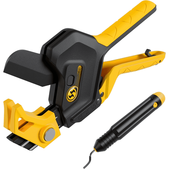 PVC Pipe Cutter 3-Gear Adjustable, Cuts Up to 2-1/2, Ratchet Pipe Cutter Tool Heavy-Duty for PVC, PPR, PE, PEX, ABS, Plastic Hoses
