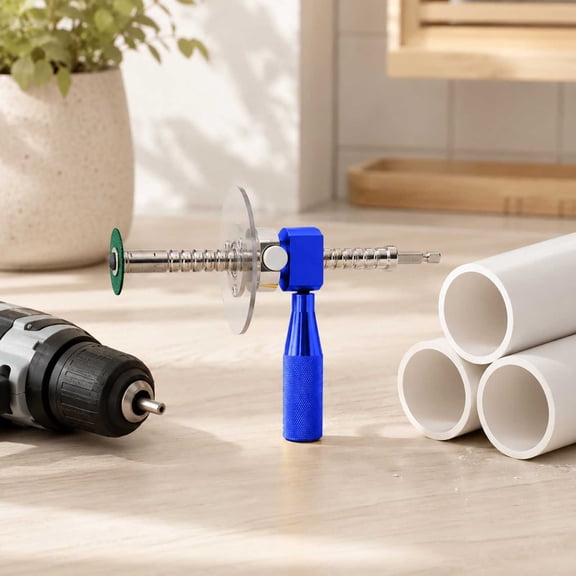 PVC Pipe Cutter, Internal Cutting Wheel, Adjustable Depth Trimmer, Flush Cut Tool for Drain Line Plumbing Repair Work
