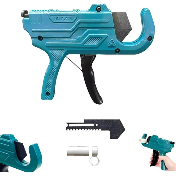 PVC Pipe Cutter, One-Hand Operated Ratchet Plastic Pipe Cutter, Equipped Precision Sharp SK5 Blades for Cutting PVC, PPR, PE Plastic Rubber Hose (1 Set+1 Piece Blade)