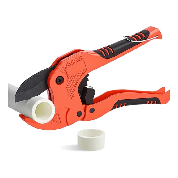 PVC Pipe Cutter, Ratchet PVC Pipe Cutting Tool Home DIY Enthusiasts, Plumbers, Electricians & Auto Mechanics,1 * pvc pipe cutter,As Shown