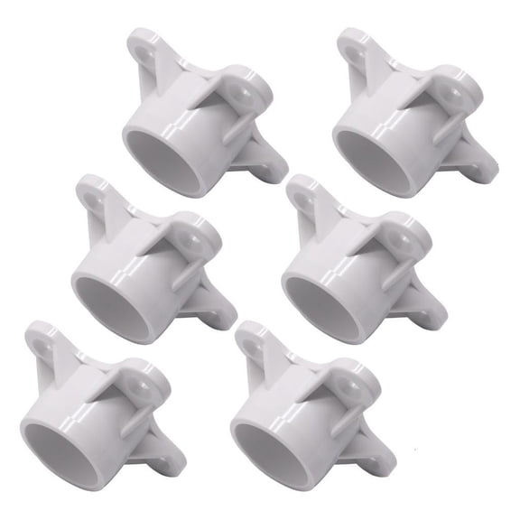 PVC Pipe End Caps with 4 Screw Holes Strong Flange Connectors Easy to Use for Shelving Support Legs & Pipe Holder