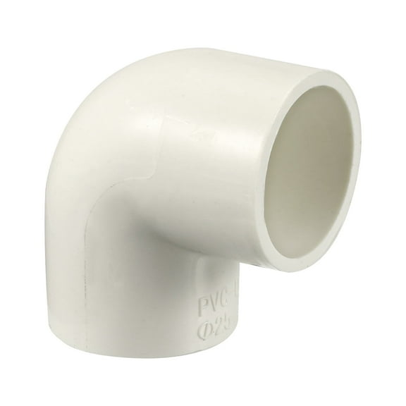 Pipe Fitting 25mm Slip Socket 90 Degree Elbow Coupling Connector White 10Pcs