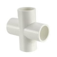 thumbnail image 1 of Pipe Fitting,4 Way Cross,Schedule 80 1/2-inch Socket Tee Corner Fittings White 2Pcs, 1 of 3