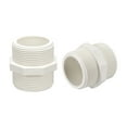 thumbnail image 1 of Unique Bargains Pipe Fitting,G1-1/4 x G1-1/4 Male Thread Adapter Connector White 2Pcs, G1-1/2xG1-1/2, 1 of 3