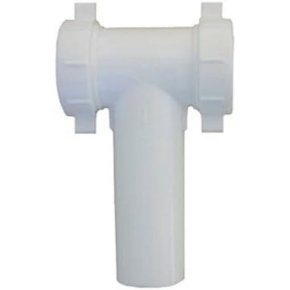 Larsen Supply PVC Pipe Fitting Lavatory/Kitchen Drain Tee - 1.5-In. OD Tube - White