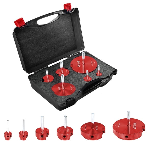 PVC Pipe Fitting Reamer 6 PCS Kit fit into standard 1/2" drills PVC pipe reamer tool Contains PPR75, PPR100, PPR150, PPR200, PPR300 and PPR400 Size:0.75",1",1.5",2",3",4