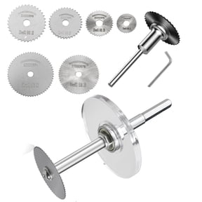 PVC Pipe Inside Cutter(6Pcs Saw Blades) ,PVC Pipe Cutter Tool with Adjustable Depth Gauge Guide, Plumbing Internal Plastic ABS Pipe Cutter with Hex Key Shaft for Indoor Outdoor Pipe Improvement