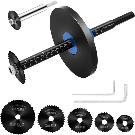 PVC Pipe Internal Cutter Set – 360° Rotating Cutter, adjustable depth gauge, 5 HSS Saw Blades & Hex Key Shaftand 2 mandrels, portable PVC/ABS pipe cutter forinternal cutting Black, 4 Inch)