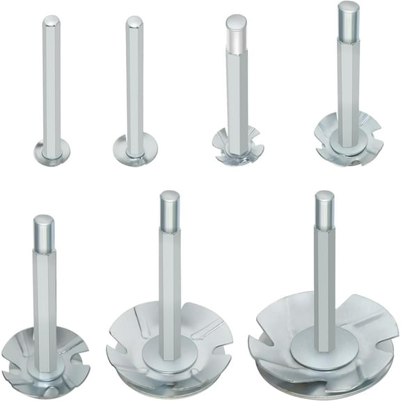 PVC Pipe Reamer, 7 Pcs PVC Fitting Saver Kit for Removing Sch 40 From Hub,1/2 Inch, 3/4 Inch, 1 Inch, 1-1/2 Inch, 2 Inch, 3 Inch, 4 Inch PVC Socket Saver Set fits 1/2" Variable Speed Power Drill