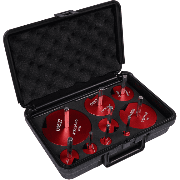 PVC Pipe Reamer Kit - 1/2'', 3/4", 1", 1-1/4", 1-1/2", 2", 2-1/2", 3", 4" Sizes For Standard 1/2" Drills, for PVC, CPVC, ABS Pipes