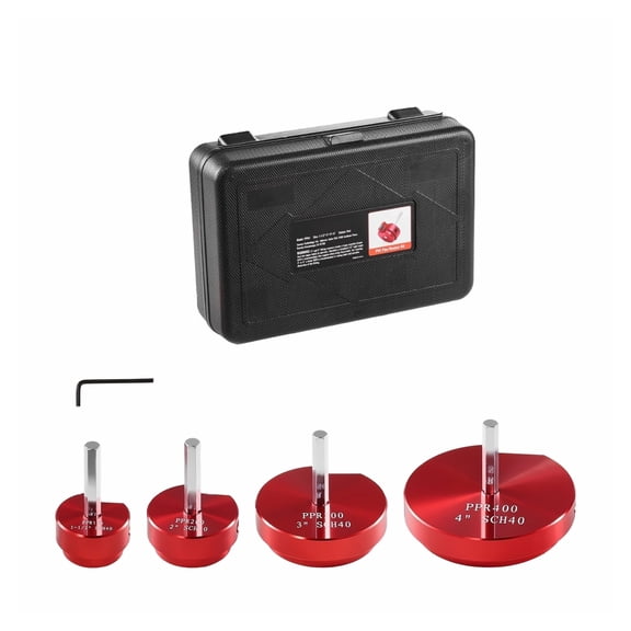 PVC Pipe Reamer Tool Set - 8 Pcs, Schedule 40, Socket Saver, Aluminum Alloy for Plumbing, ABS, CPVC Pipe Fitting Repair