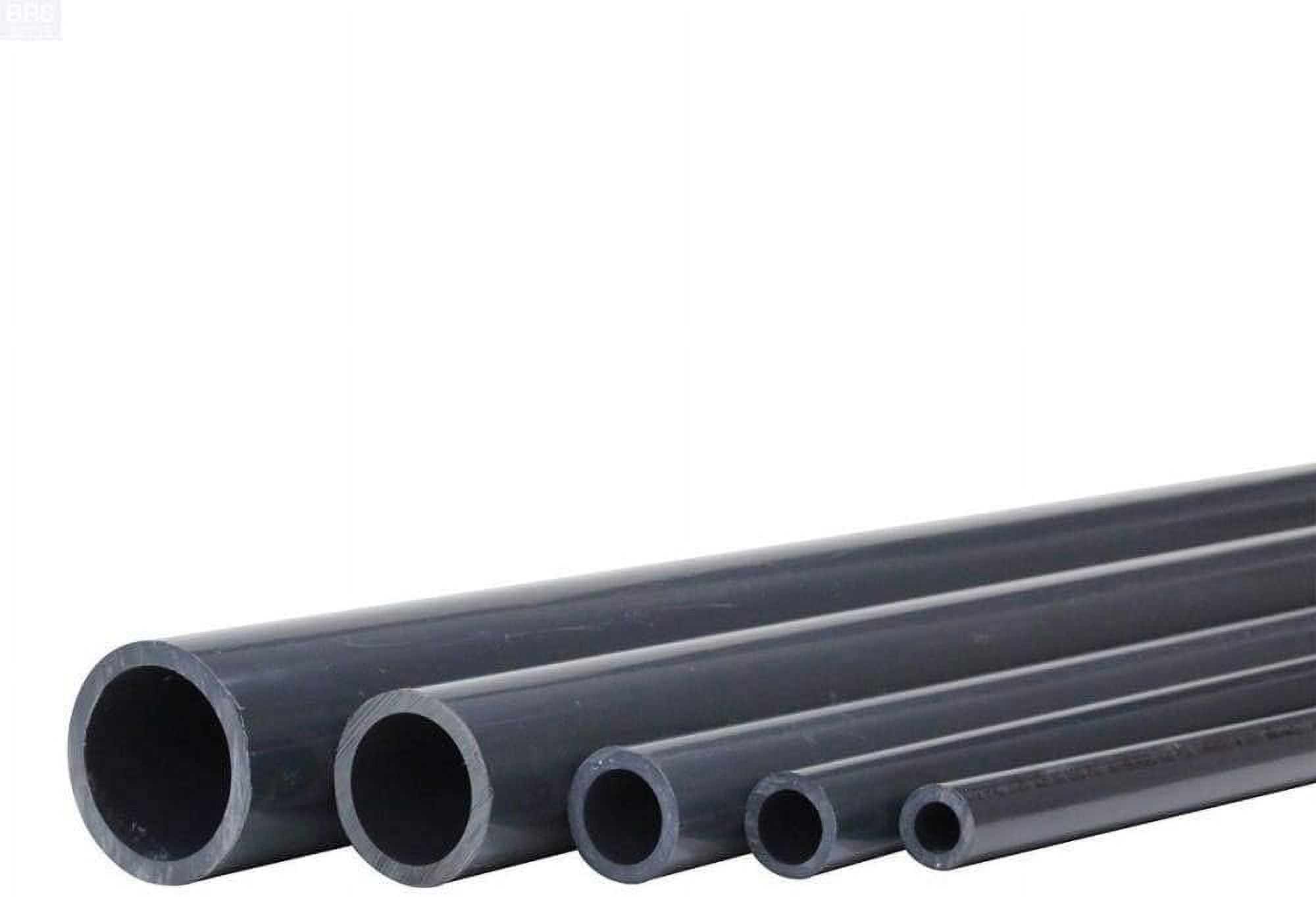 PVC Pipe Schedule 80 Grey 1/2 Inch (.5) Grey/PVC / 1 FT