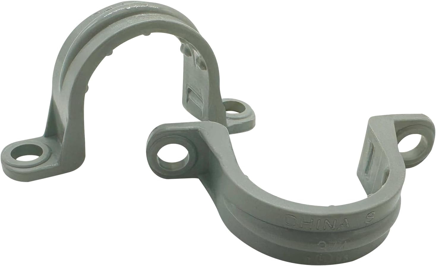 50 PIECE BAG - 1/2\" Pipe Strap Two Hole Grey PVC Conduit Clamps Heavy Duty UL