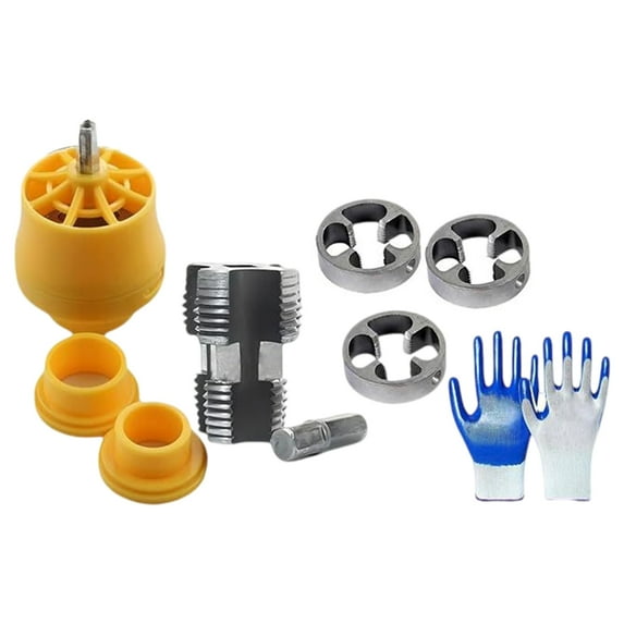 PVC Pipe Threader Kit Includes 3 Die Sizes Versatile PVC Pipe Thread ...