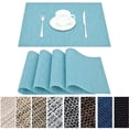 thumbnail image 1 of PVC Placemat Set of 4 Non-Slip Heat Resistant Place Mats, Washable Vinyl Placemats for Dining Table (Blue White Mixed), 1 of 7