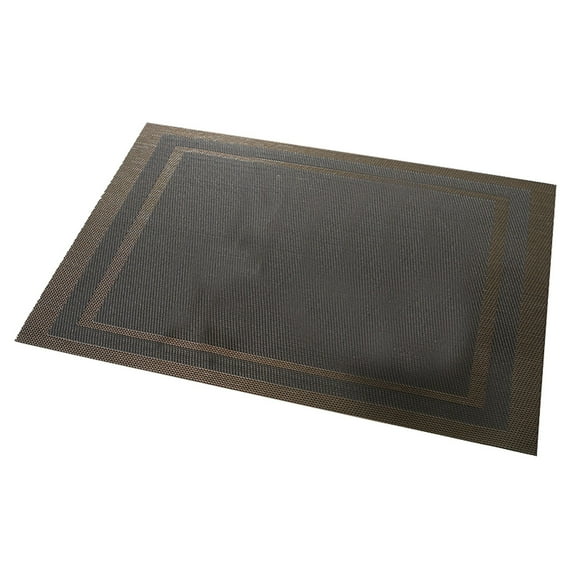 PVC Placemats for Dining Table, Set of 4 Heat Resistant Washable Table Mats, Non Slip Kitchen Placemats, 12x18 Inch Woven Vinyl Placemats for Daily Use and Holiday Gatherings