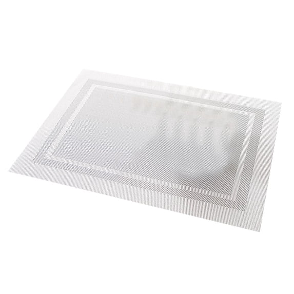 PVC Placemats for Dining Table, Set of 1 Heat Resistant Washable Table Mats, Non Slip Kitchen Placemats, 12x18 Inch Woven Vinyl Placemats for Daily Use and Holiday Gatherings