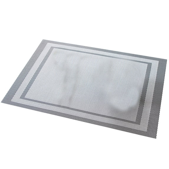 PVC Placemats for Dining Table, Set of 1 Heat Resistant Washable Table Mats, Non Slip Kitchen Placemats, 12x18 Inch Woven Vinyl Placemats for Daily Use and Holiday Gatherings