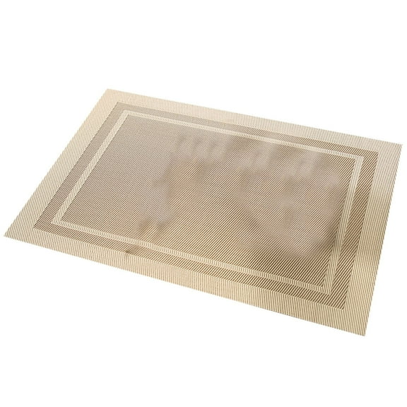 PVC Placemats for Dining Table, Set of 1 Heat Resistant Washable Table Mats, Non Slip Kitchen Placemats, 12x18 Inch Woven Vinyl Placemats for Daily Use and Holiday Gatherings