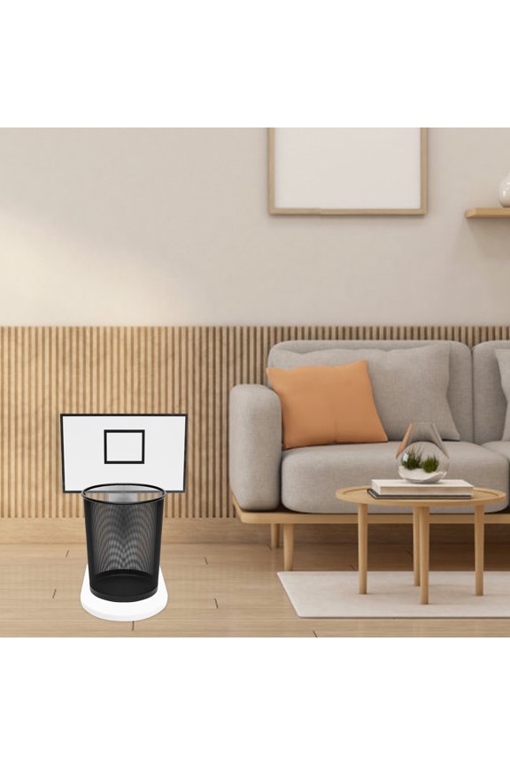 PVC Plastic Basketball Trash Can Holder Versatile Creative Waste Basket Backboard for Home Kids Room Bedroom Office