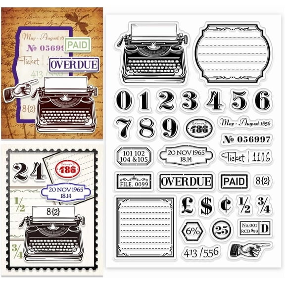 PVC Plastic Clear Stamps for DIY Scrapbooking Photo Album Decorative Cards Making Number 160x110x3mm