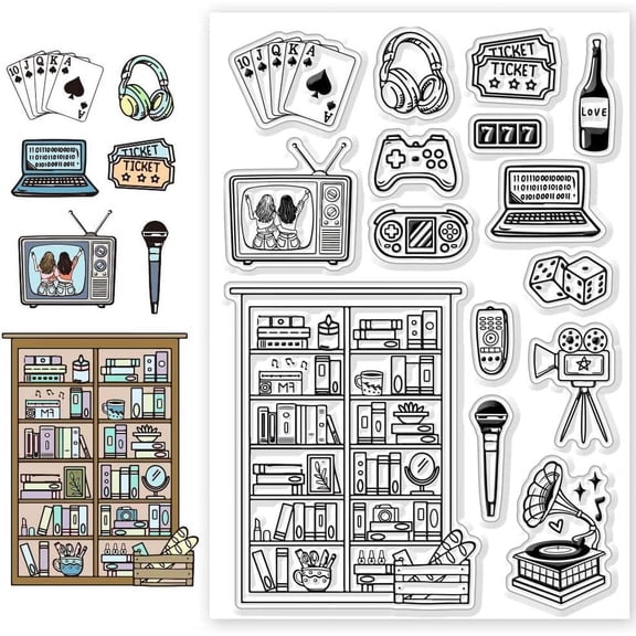 PVC Plastic Clear Stamps for DIY Scrapbooking Photo Album Decorative Cards Making Playing Theme 160x110mm