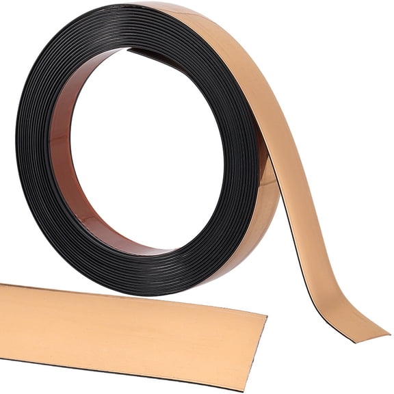PVC Plastic Edge Banding Adhesive Veneer Edge Trim for DIY Table Cabinet Furniture Decorative Trim Sandy Brown 20x1.5mm 5m/roll DIY