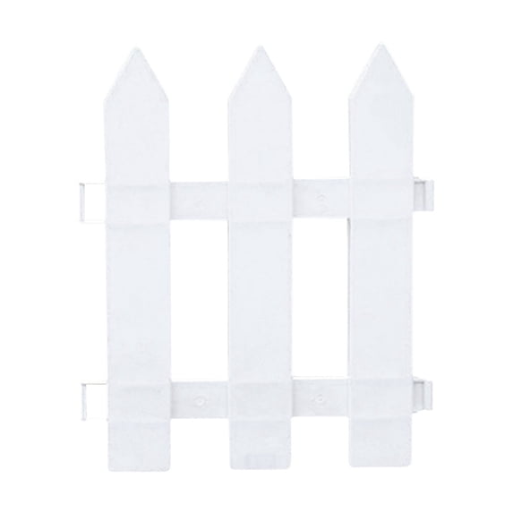 PVC Plastic Garden Fence | Outdoor Decorative Fencing Panel | Weatherproof, Durable, Easy-Install | White, 1 Panel | Landscaping Border for Courtyard, Vegetable, Flower Beds