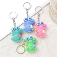 thumbnail image 1 of PVC Plastic Keychian Cartoon Dinosaur Mixed Color Pendant: 4.3x3.8cm diy, 1 of 1