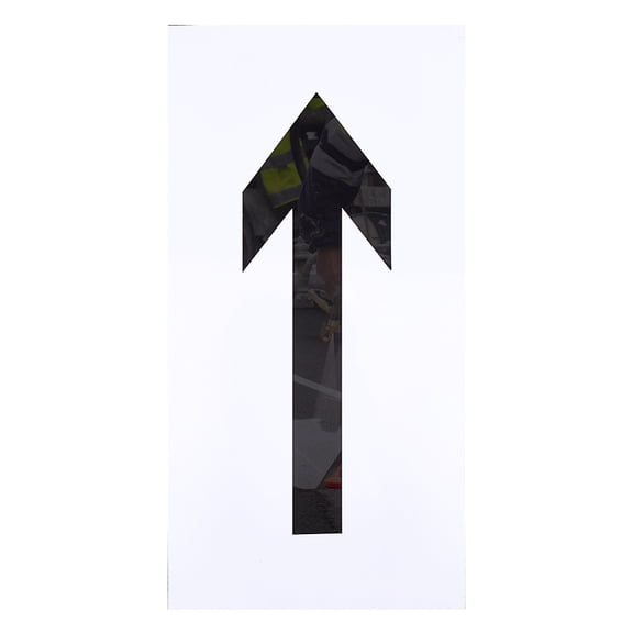 PVC Plastic Sign Stickers Arrow Public Sign for Wall Door Accessories Sign White 400x200x1mm