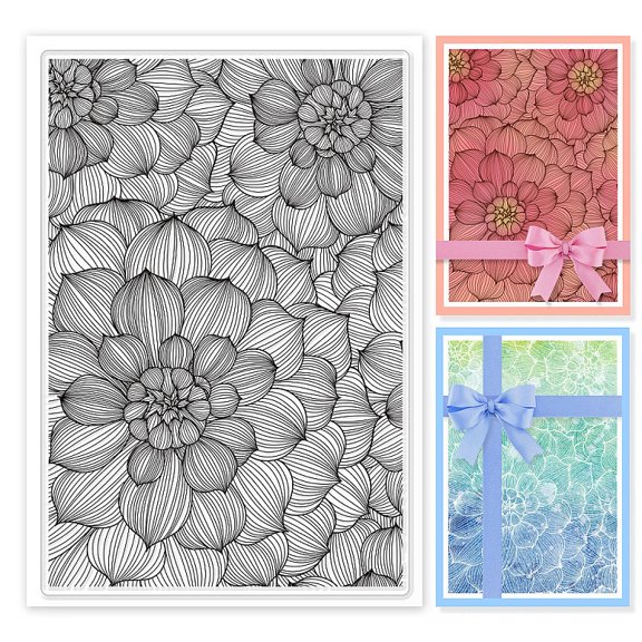 PVC Plastic Stamps Scrapbooking Photo Album Decorative Cards Making Stamp Plastic Sheets Flower Pattern 16x11x0.3cm for DIY