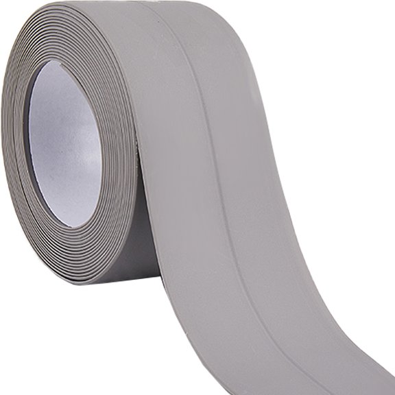PVC Plastic Waterproof Edge Banding Adhesive Veneer Edge Trim for Kitchen Sink Toilet Seam Corner Light Grey 36x0.9mm 3.2m/roll