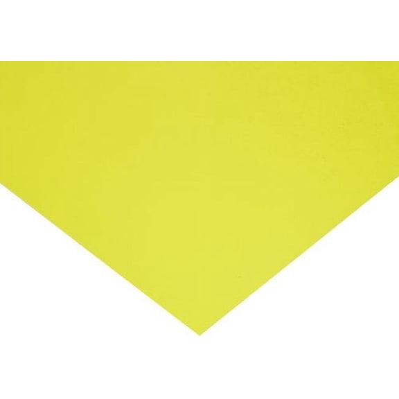 PVC (Polyvinyl Chloride) Shim Stock, Flat Sheet, Yellow, 0.020" Thickness, 10" Width, 20" Length (Pack of 10)