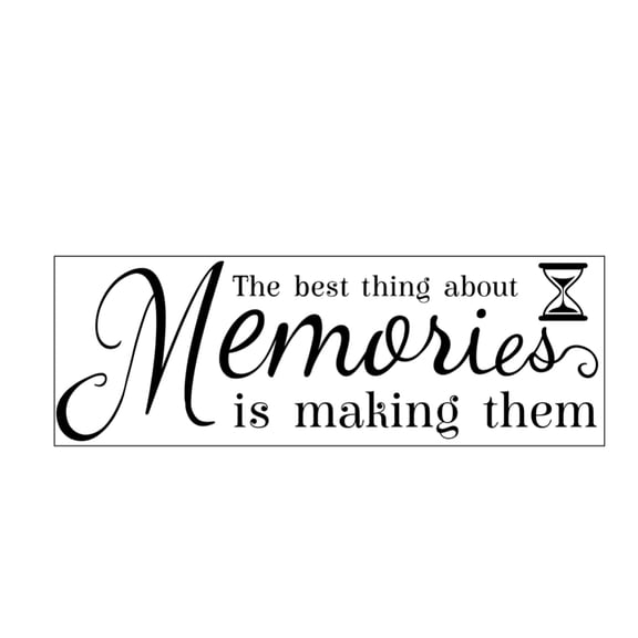 PVC Quotes Wall Sticker for Stairway Home Decoration Word The Best Thing About Memories Is Making Them Black 18x54cm