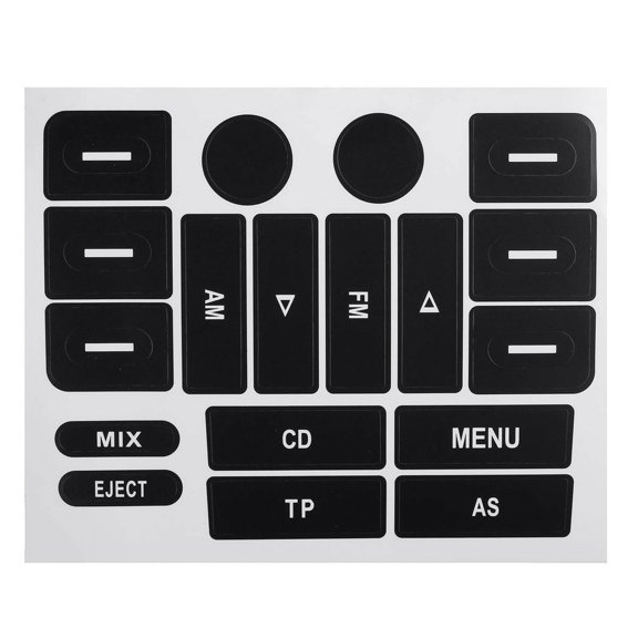 PVC Radio Button Stickers Dashboard Button Sticker Anti Edges Lifting Decal Simple Installation for Golf MK5 Vehicle Interior Repair Decals