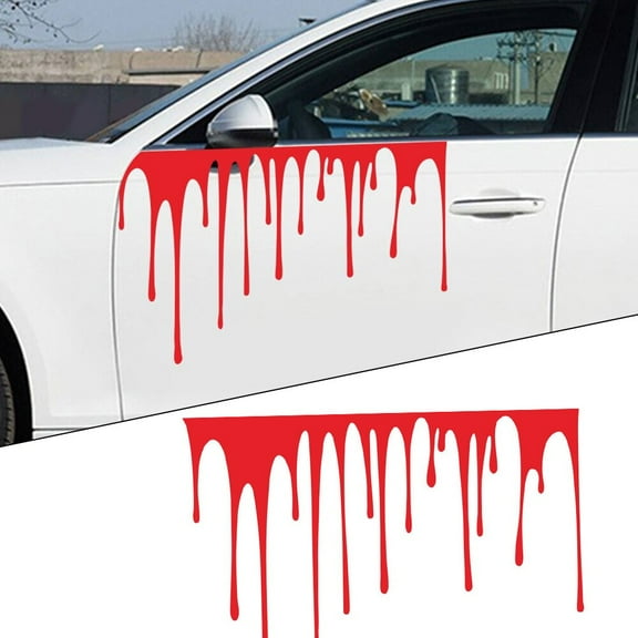 PVC Red Terror Blood Graphics Vinyl Stickers For Car Body Side Door Decal DIY Decoration High Temperature Resistance Waterproof
