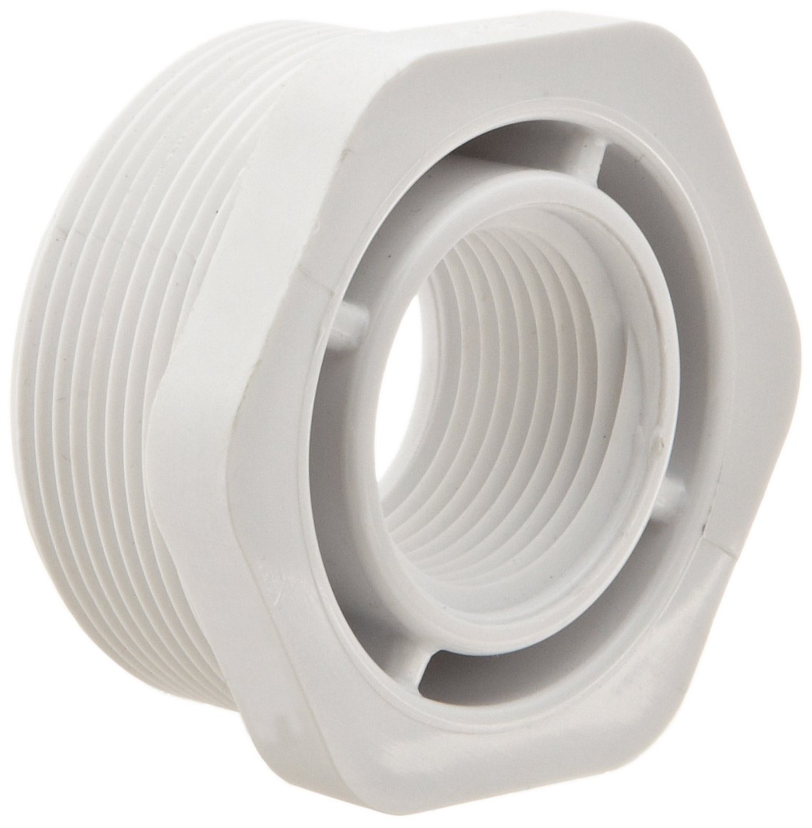 PVC Reducer Bushing, 2" X 1" NPT Thread