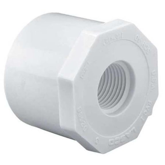 PVC Reducing Bushing, 0.5 x 0.12 in., White
