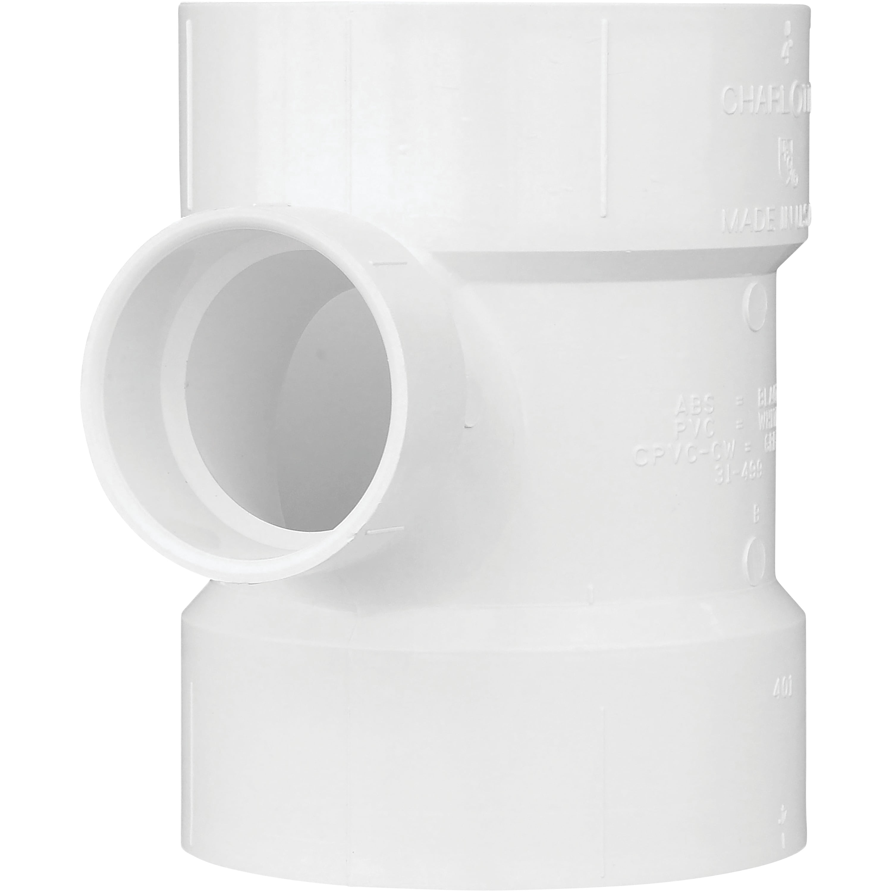 PVC Reducing Sanitary Tee - Pack of 2 - Walmart.com