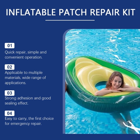 PVC Repair Patch Kit, High Strength Pool Liner Mattress Repair, For TPU Rubber Inflatable Toys Swimming Pools, 60ml (White)