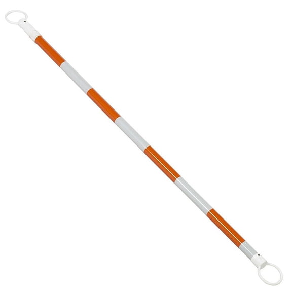 PVC Retractable Cone Bars, Orange/ White - 70" to 120" / 20