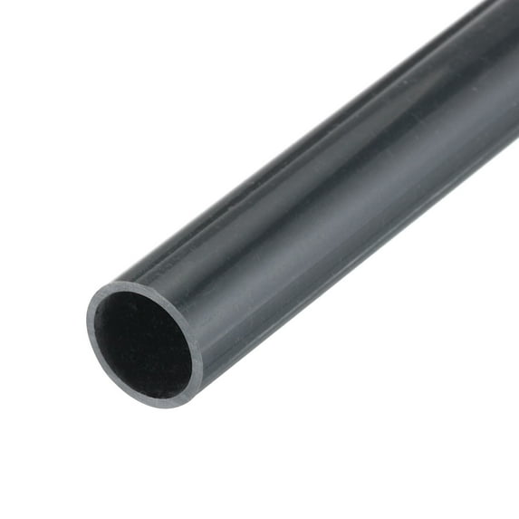 Uxcell Rigid Round Pipe Dark Grey 0.43 x 0.51"(ID*OD) High Impact for Water Pipe Crafts Cable Sleeve