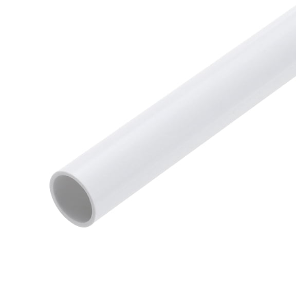 Uxcell Rigid Round Pipe 11mm ID 13mm OD 9" Length White High Impact