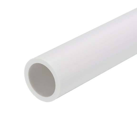 Uxcell Rigid Round Pipe White 0.76 x 0.98"(ID*OD) High Impact for Water Pipe Crafts Cable Sleeve