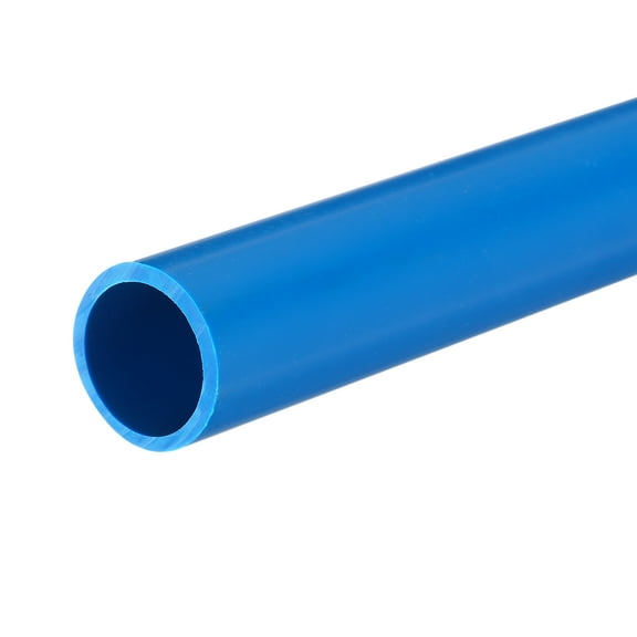 Rigid Round Pipe 21mm ID 25mm OD 20cm/8" Length Blue High Impact for Water Pipe, Crafts